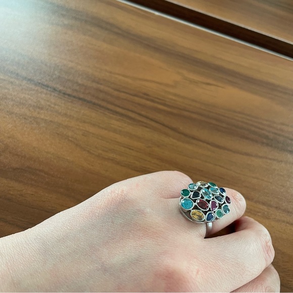 New✨Precious Gems Quality Pure Silver Ring - uniquely hand crafted 💎 - Picture 6 of 8